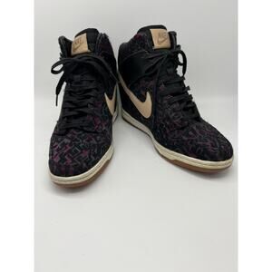 Nike Black and Pink Patterned High-Tops